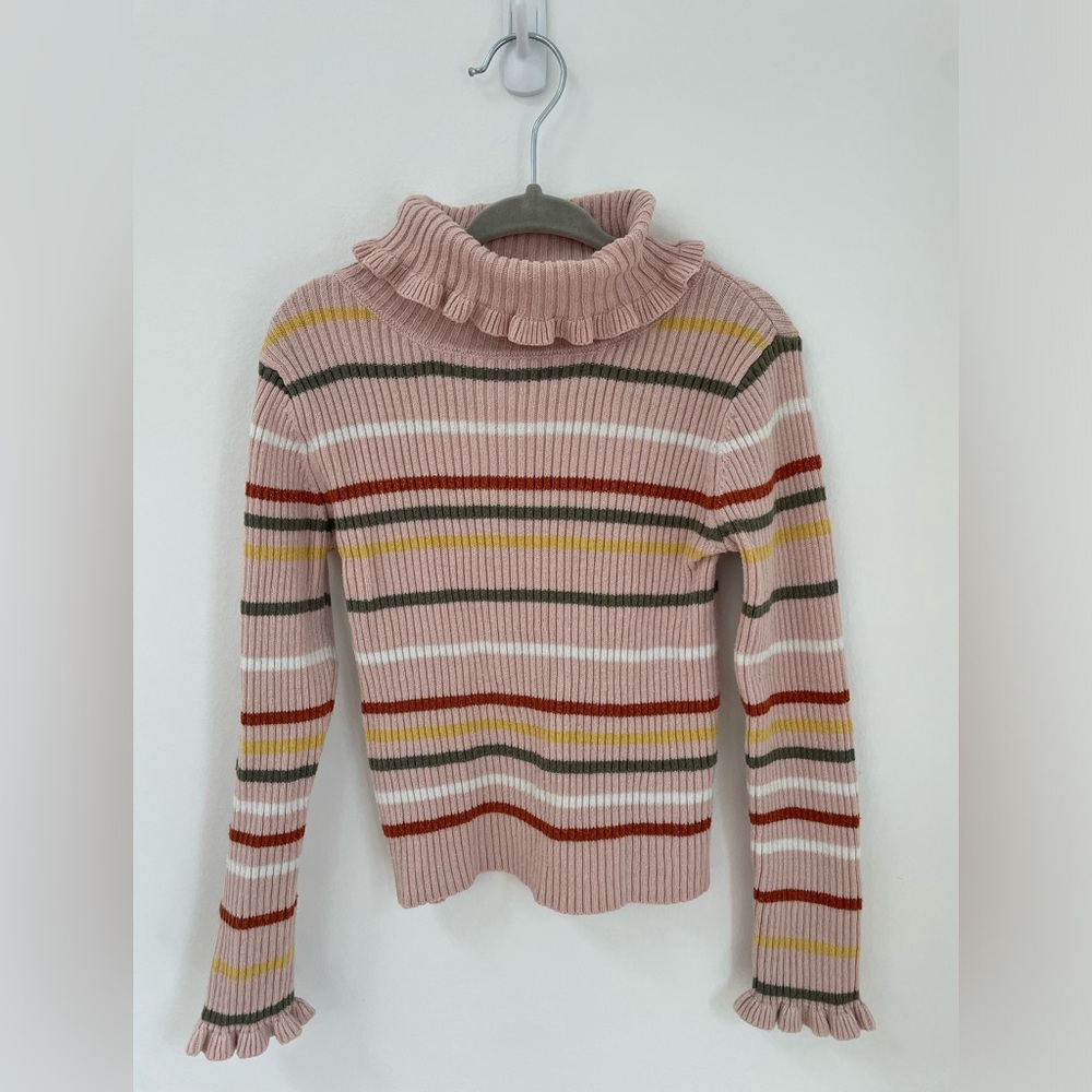 Tommy Bahama Girls’ Striped Turtleneck Sweater